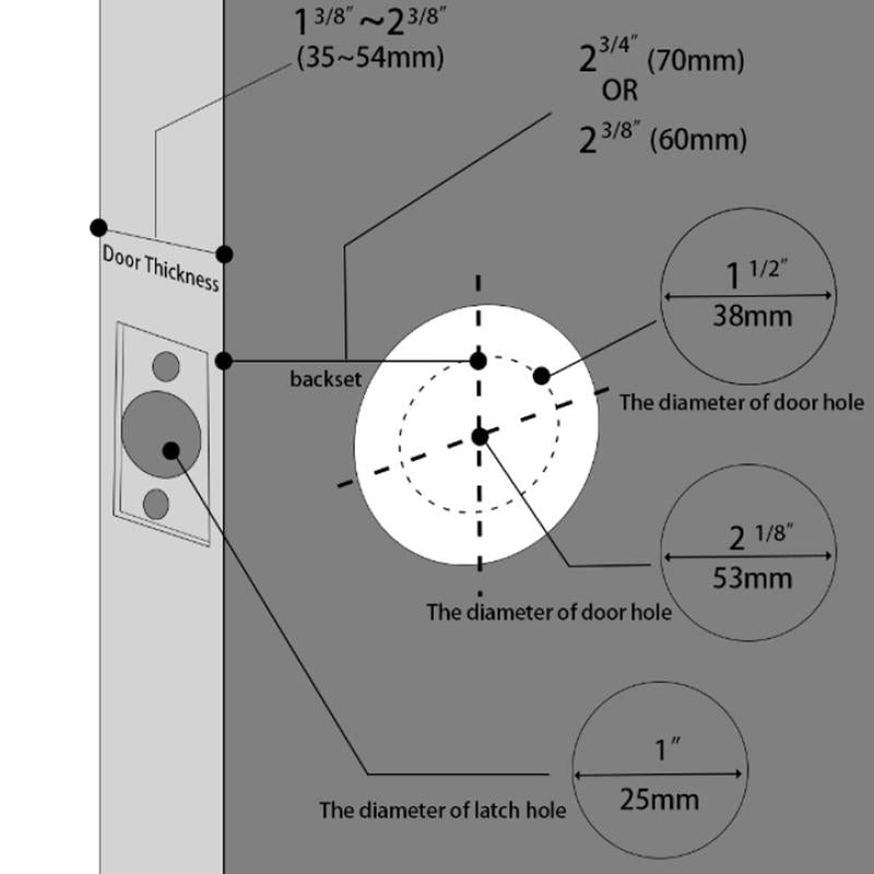 Fall CIEPOJIT Fingerprint Soor Lock, 1 Count Smart Door Knob with App/Keypad, Keyless Entry Smart Lock, Biometric Lock Great for Room, Garage, Apartment, Room Accessories, Stocking Fillers Gift