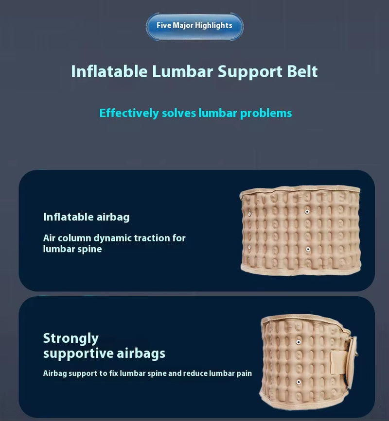 Inflatable Waist Brace Waist Fixed Belt Traction Belt Suitable for Male and Female Adult Lumbar Spine Air Traction Device