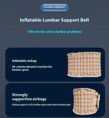 Inflatable Waist Brace Waist Fixed Belt Traction Belt Suitable for Male and Female Adult Lumbar Spine Air Traction Device