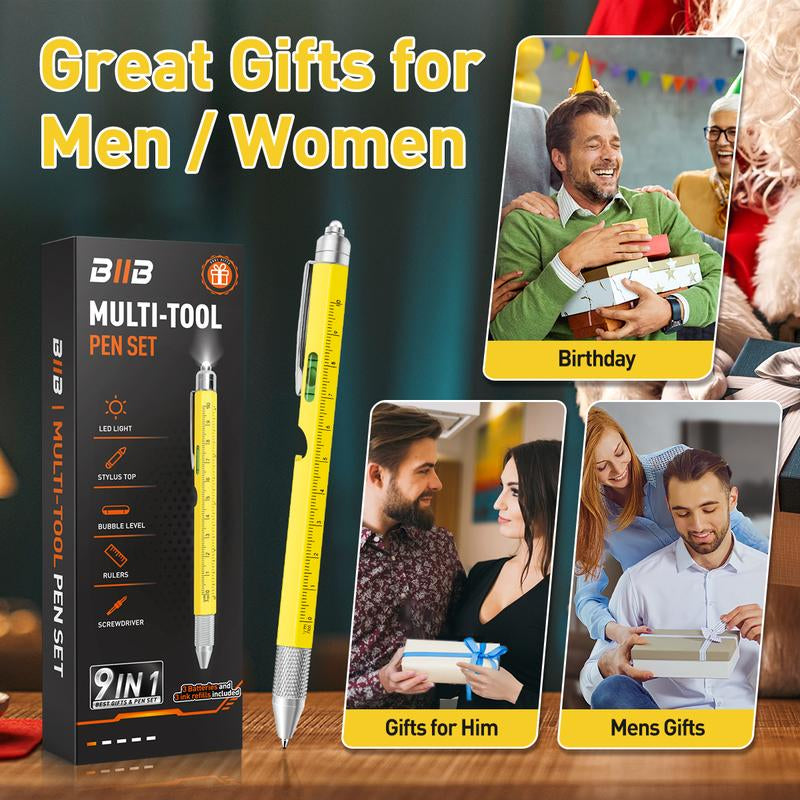 Ultimate 9-In-1 Multitool Pen - Perfect Gift for Men & Women, Compact EDC Tool for Office, DIY, Travel & Everyday Use