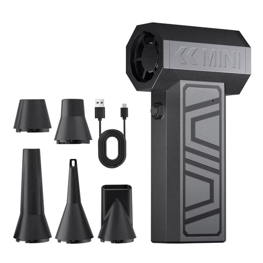 Powerful Electric Air Duster: Turbo Jet Fan with 5 Nozzles for Ultimate Cleaning Efficiency - 130000RPM Portable Type-C Charging