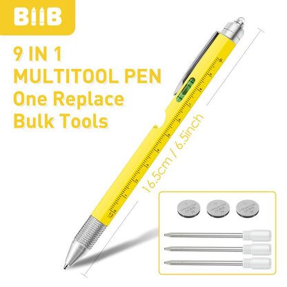 Ultimate 9-In-1 Multitool Pen - Perfect Gift for Men & Women, Compact EDC Tool for Office, DIY, Travel & Everyday Use