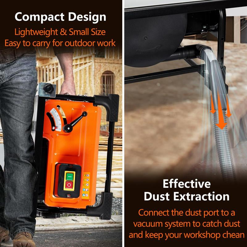 Unlock Your Woodworking Potential with the GARVEE Portable 8-Inch Table Saw - 3576RPM Cutting Speed, Precision 24T Blade, and Superior Dust Collection!