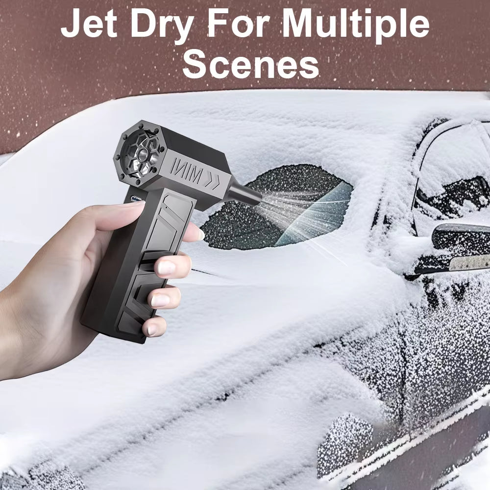 Powerful Electric Air Duster: Turbo Jet Fan with 5 Nozzles for Ultimate Cleaning Efficiency - 130000RPM Portable Type-C Charging