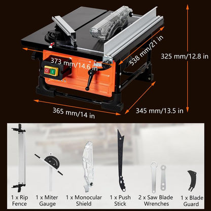 Unlock Your Woodworking Potential with the GARVEE Portable 8-Inch Table Saw - 3576RPM Cutting Speed, Precision 24T Blade, and Superior Dust Collection!